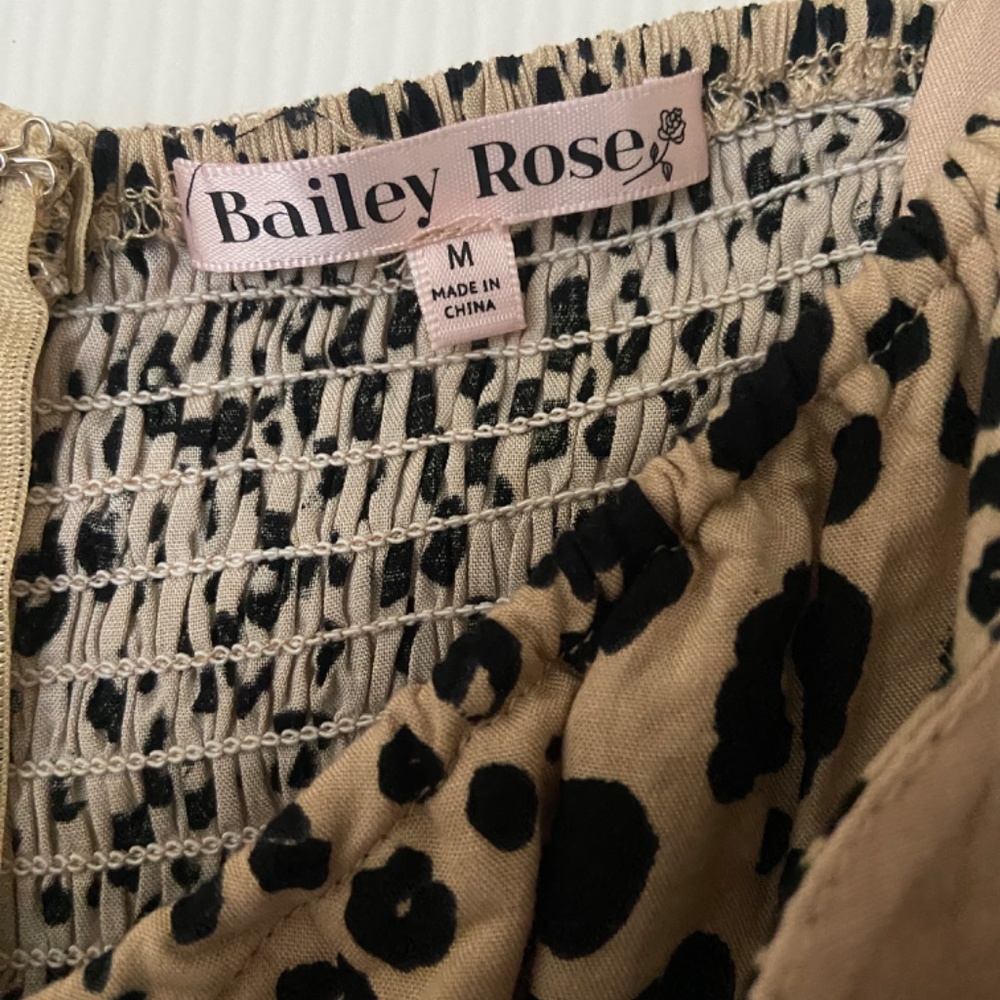 Bailey Rose Cheetah Print Mini Dress dolls kill size M Small mob wife sexy ๐ - Picture 6 of 7